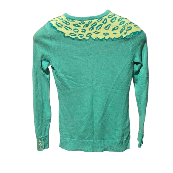 Lilly Pulitzer Green Alligator Charter Long Sleeve Wool Blend Sweater Size Small - Picture 4 of 8
